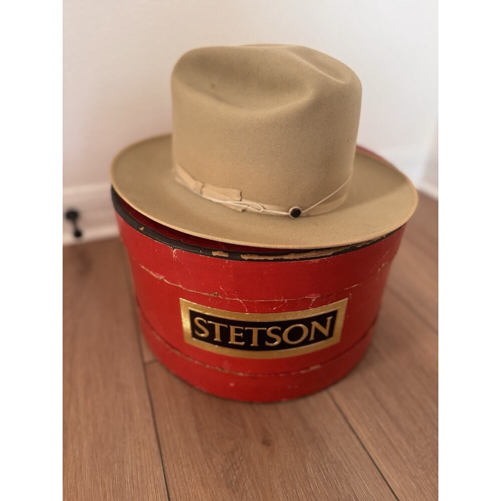 Vintage Stetson Open Road Silverbelly 3X Beaver Felt Hat 7 1/8 Long Oval w/ Box - Picture 2 of 16